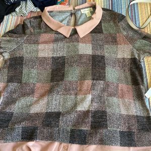 Faith and Joy Grey Pink Top XL